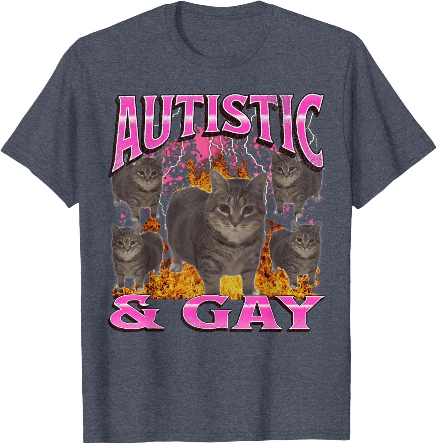 Funny Cat Meme T-Shirt for Autistic and Gay Pride Fans - Unisex Apparel - 20