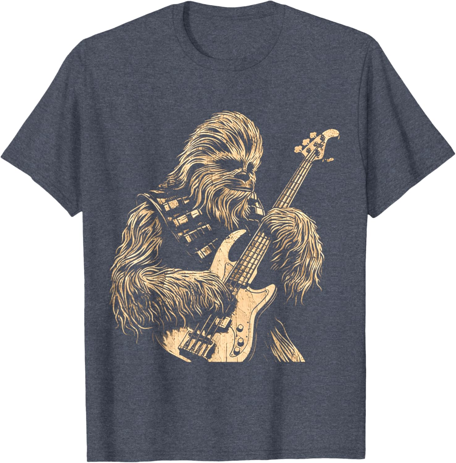 Cute Chewie Playing Bass Guitar Funny Meme T-Shirt for Music Lovers - 15