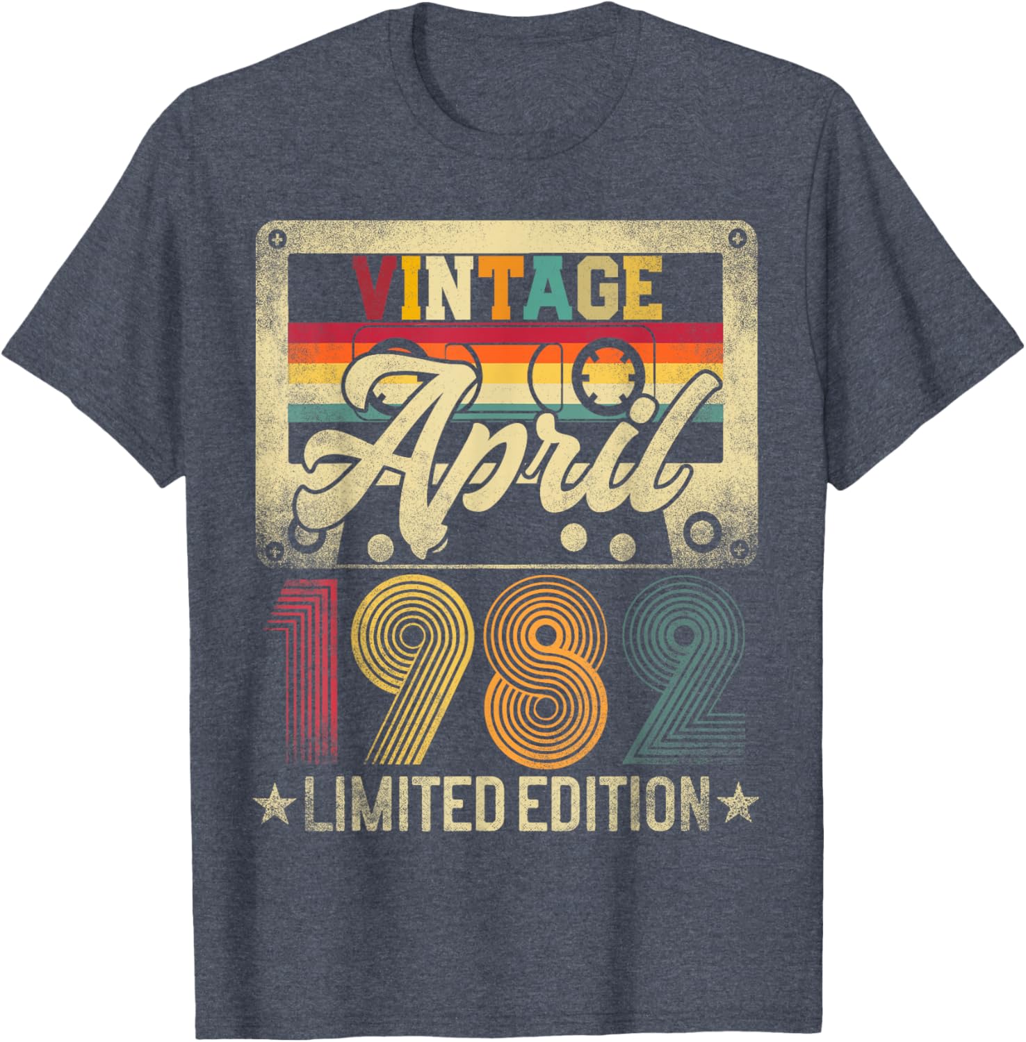 Vintage April 1982 Birthday T-Shirt for 43rd Birthday Celebration - 1