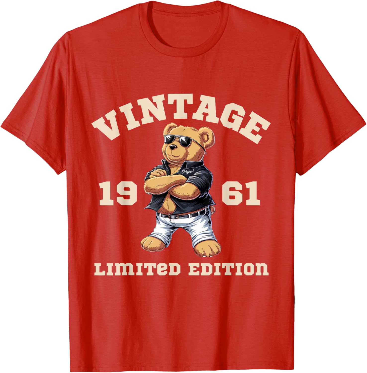 Mens Vintage Teddy Bear T-Shirt for 64th Birthday 1961 Celebration - 1