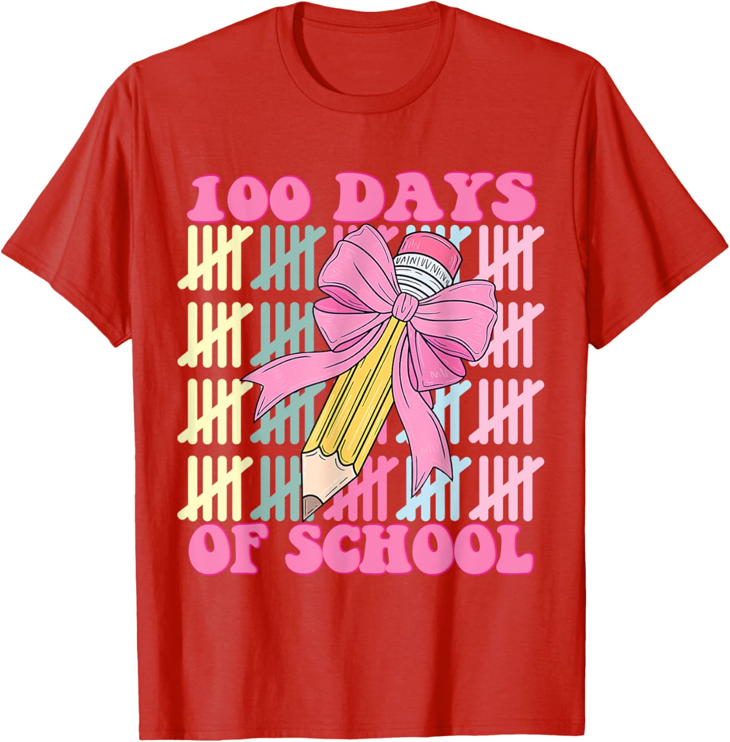 100 Days of School Girls Coquette Bow T-Shirt for Celebrating School Milestones - 14