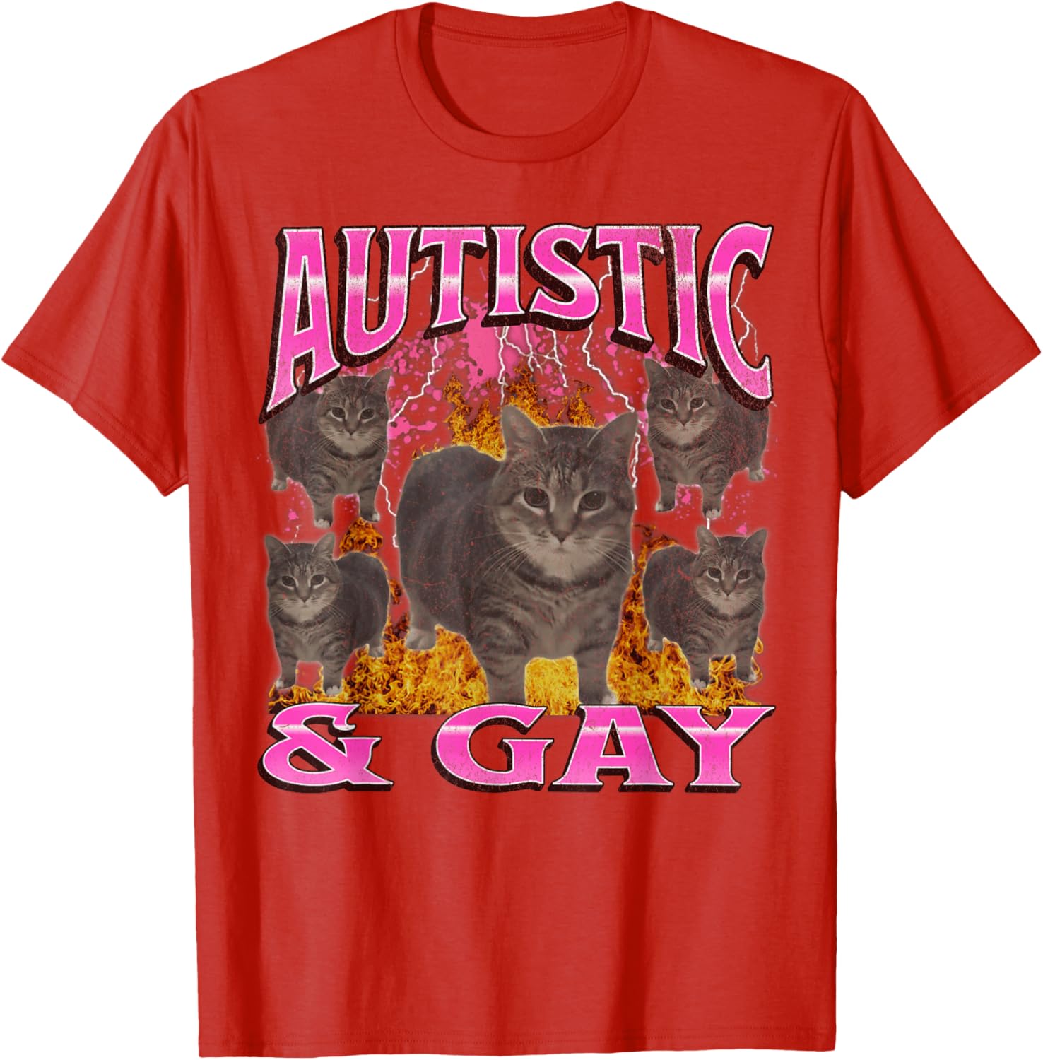 Funny Cat Meme T-Shirt for Autistic and Gay Pride Fans - Unisex Apparel - 19