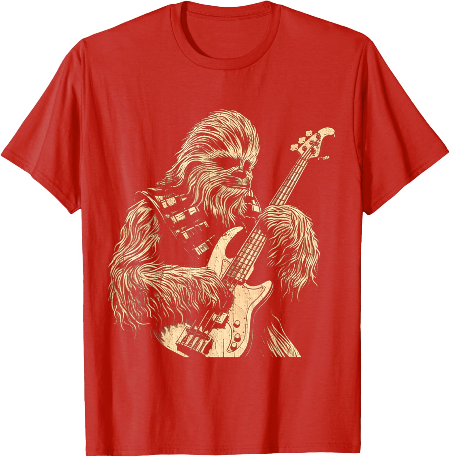Cute Chewie Playing Bass Guitar Funny Meme T-Shirt for Music Lovers - 25