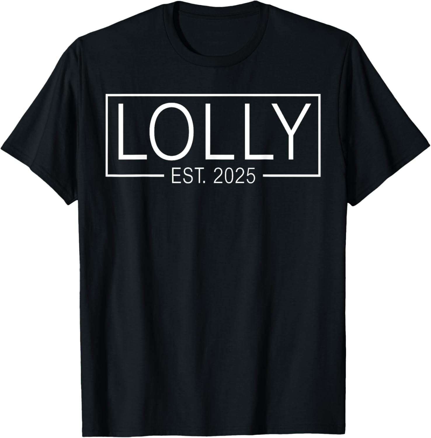Lolly Expecting Mom 2025 Baby Announcement T-Shirt for Mothers - 1