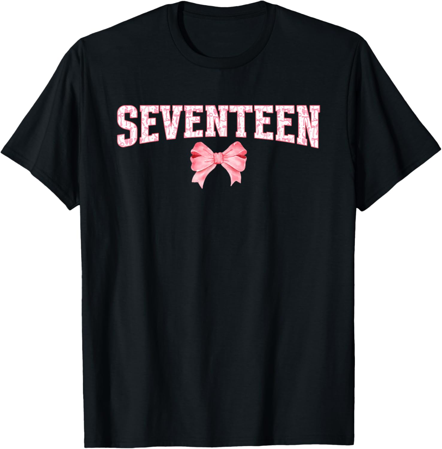 17th Birthday Coquette Bow T-Shirt for Stylish Seventeen Year Olds - 2
