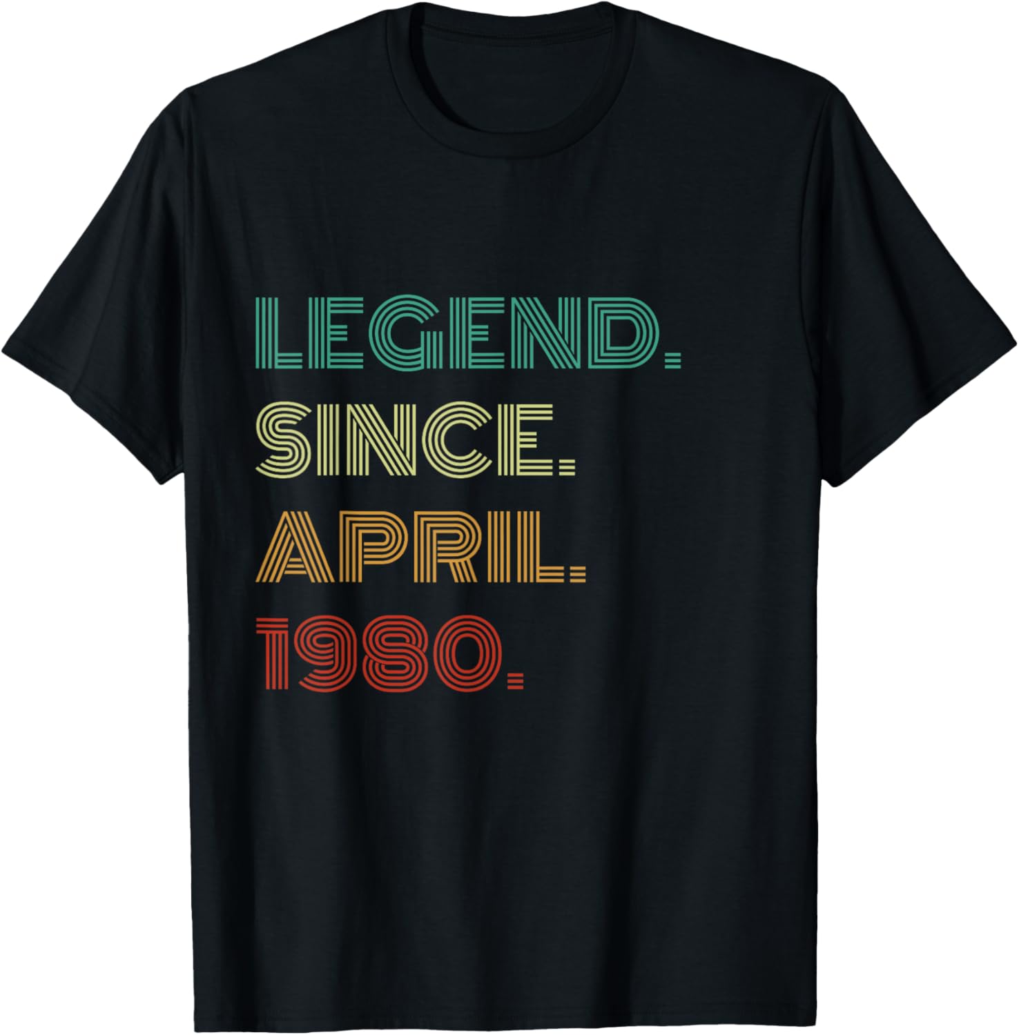 45 Years Old Legend T-Shirt for 45th Birthday Celebration Since 1980 - 1