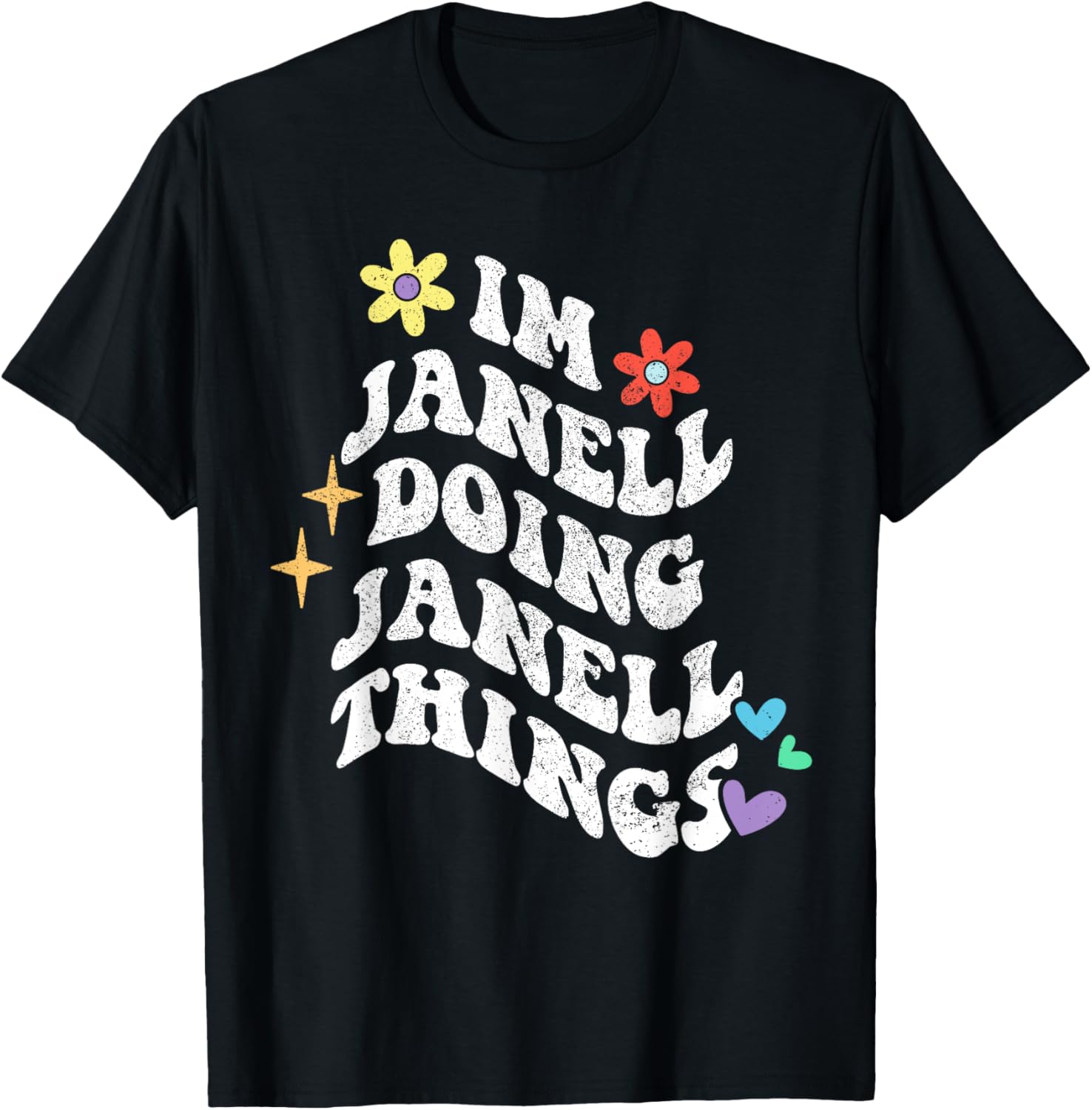 Funny Retro Groovy Janell T-Shirt for Moms - Unique Mother’s Day Gift - 10