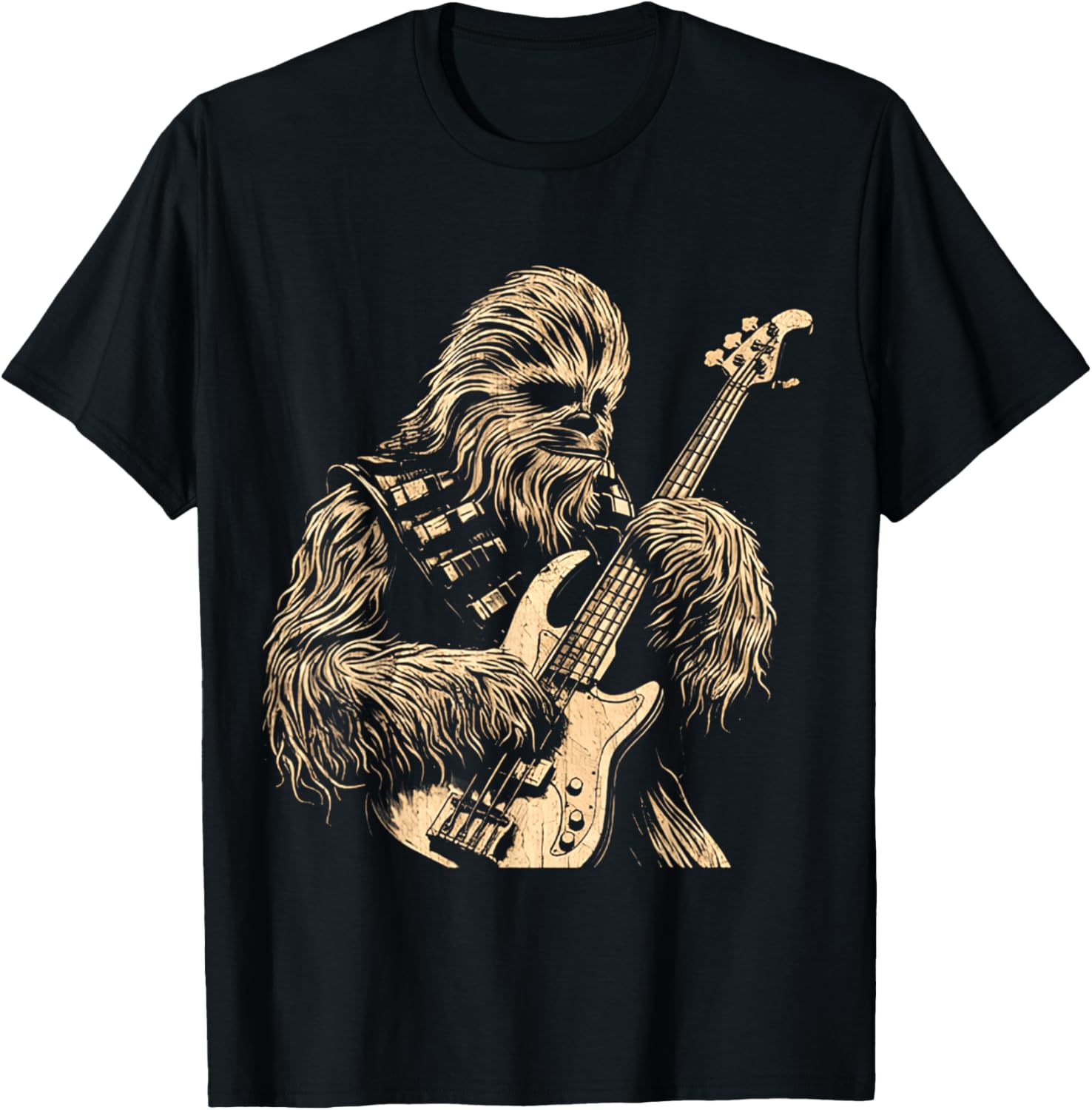 Cute Chewie Playing Bass Guitar Funny Meme T-Shirt for Music Lovers - 8