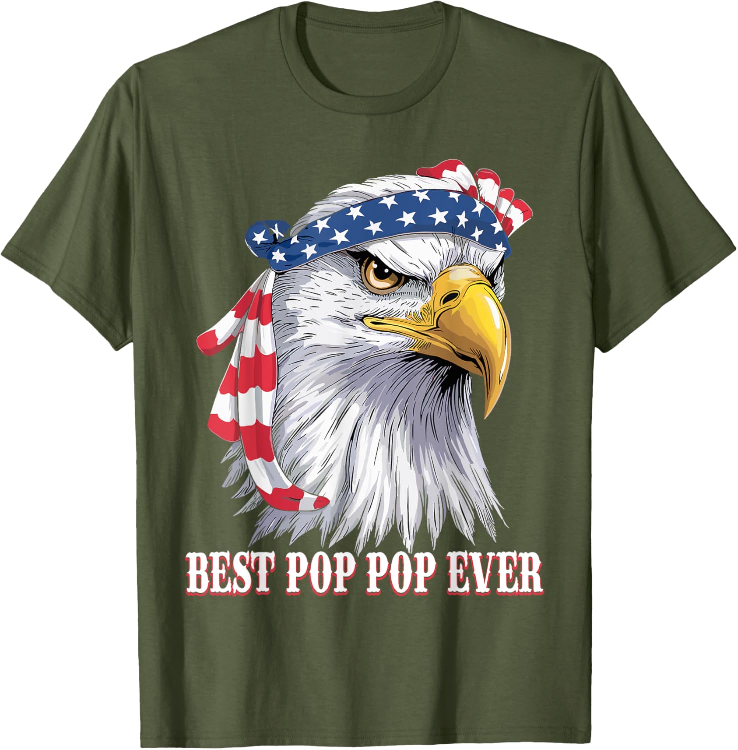 Best Pop Pop American Flag Father's Day T-Shirt for Proud Dads - 2