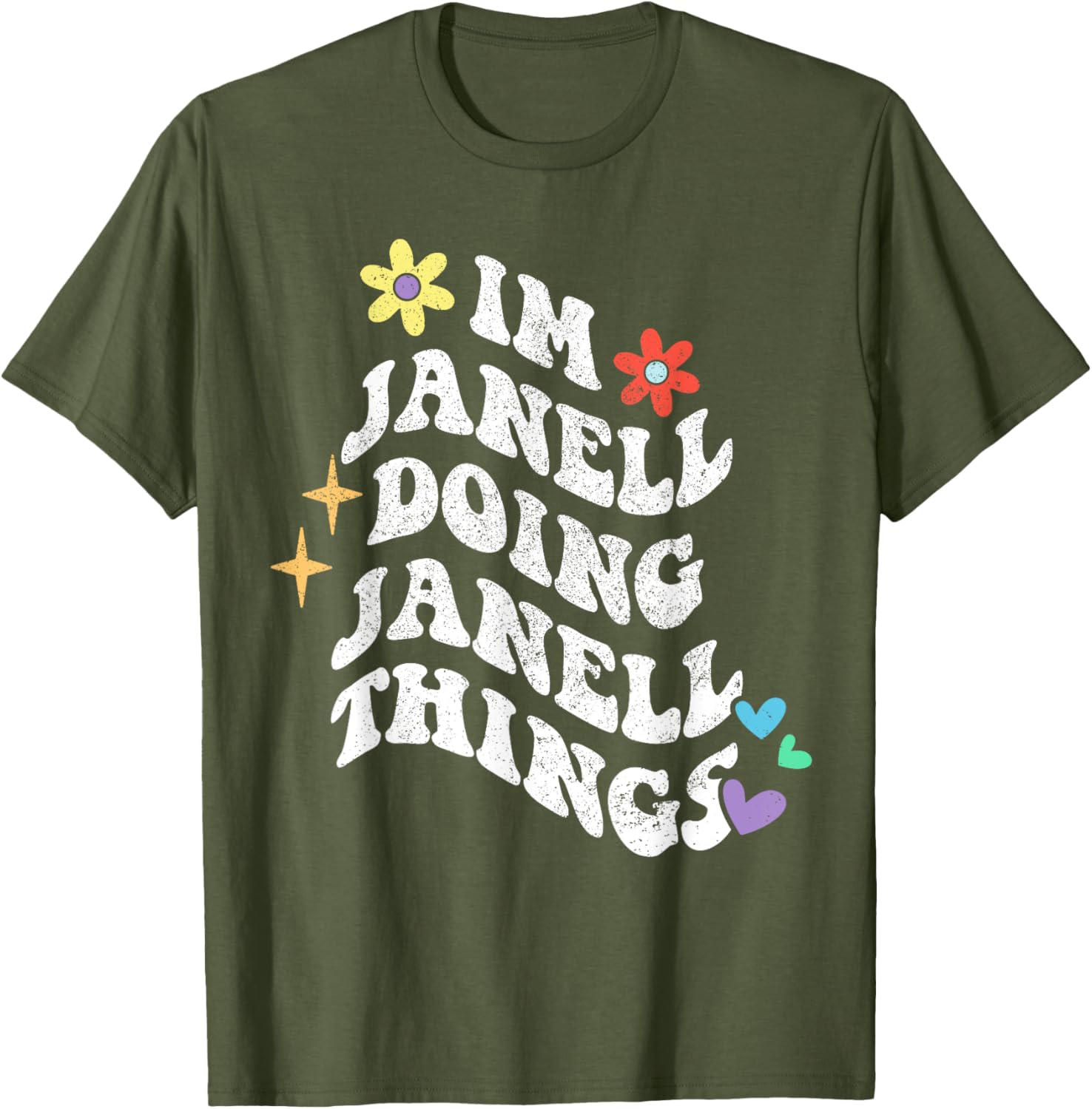 Funny Retro Groovy Janell T-Shirt for Moms - Unique Mother’s Day Gift - 21