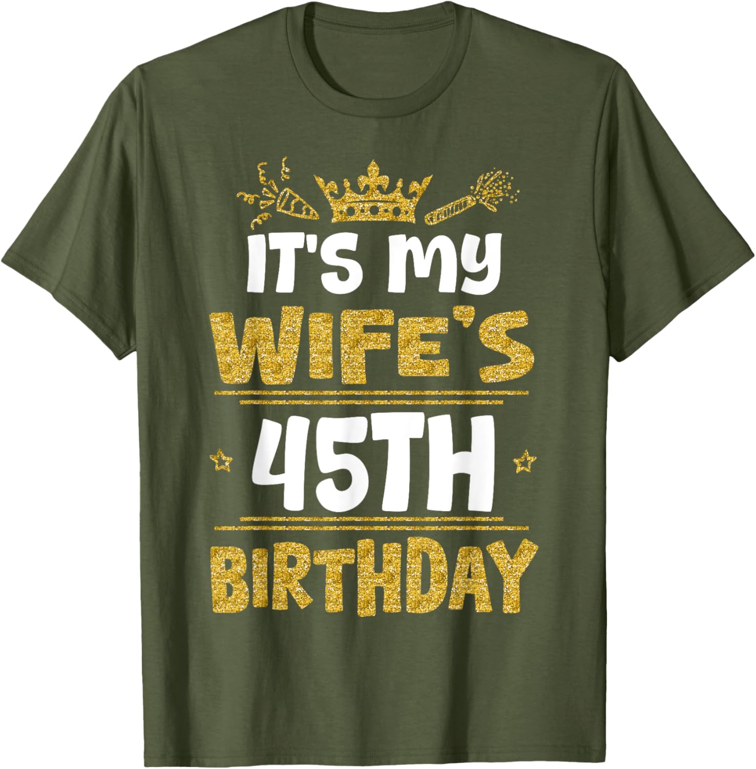 Happy Wife's 45th Birthday T-Shirt Vintage 1980 Gift for Her - 1
