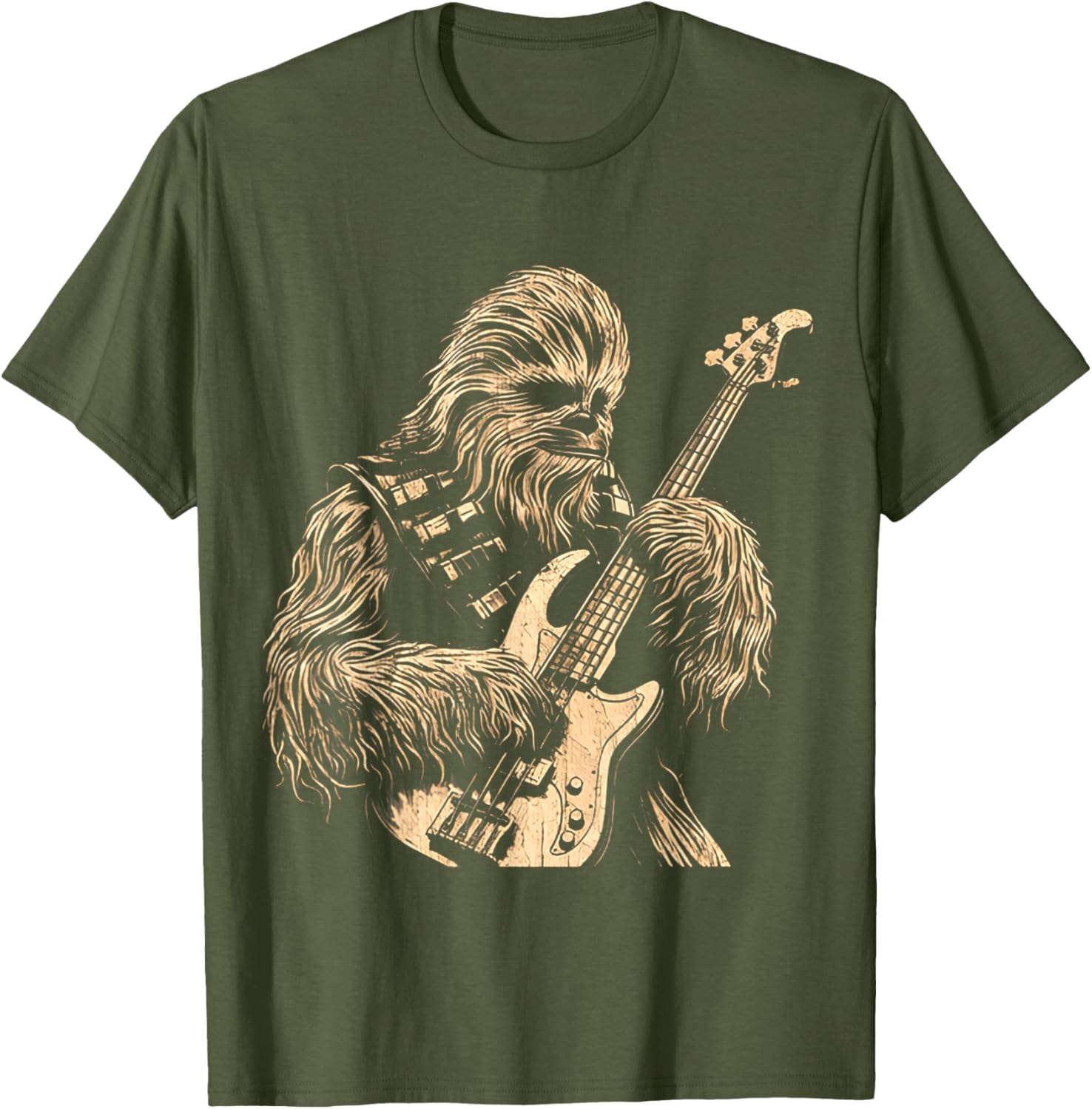 Cute Chewie Playing Bass Guitar Funny Meme T-Shirt for Music Lovers - 28