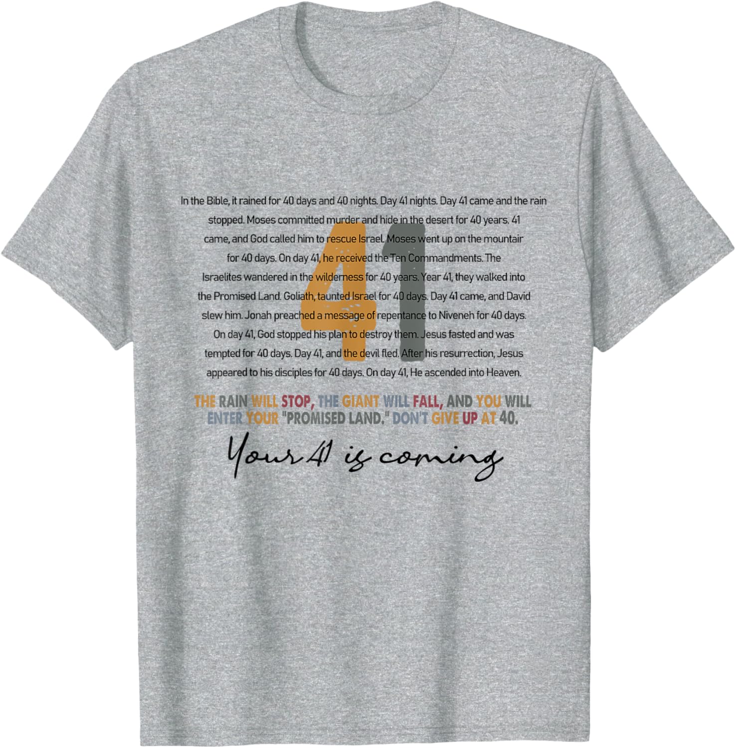 Your 41 Is Coming God Faith Christian T-Shirt for Inspirational Style - 2
