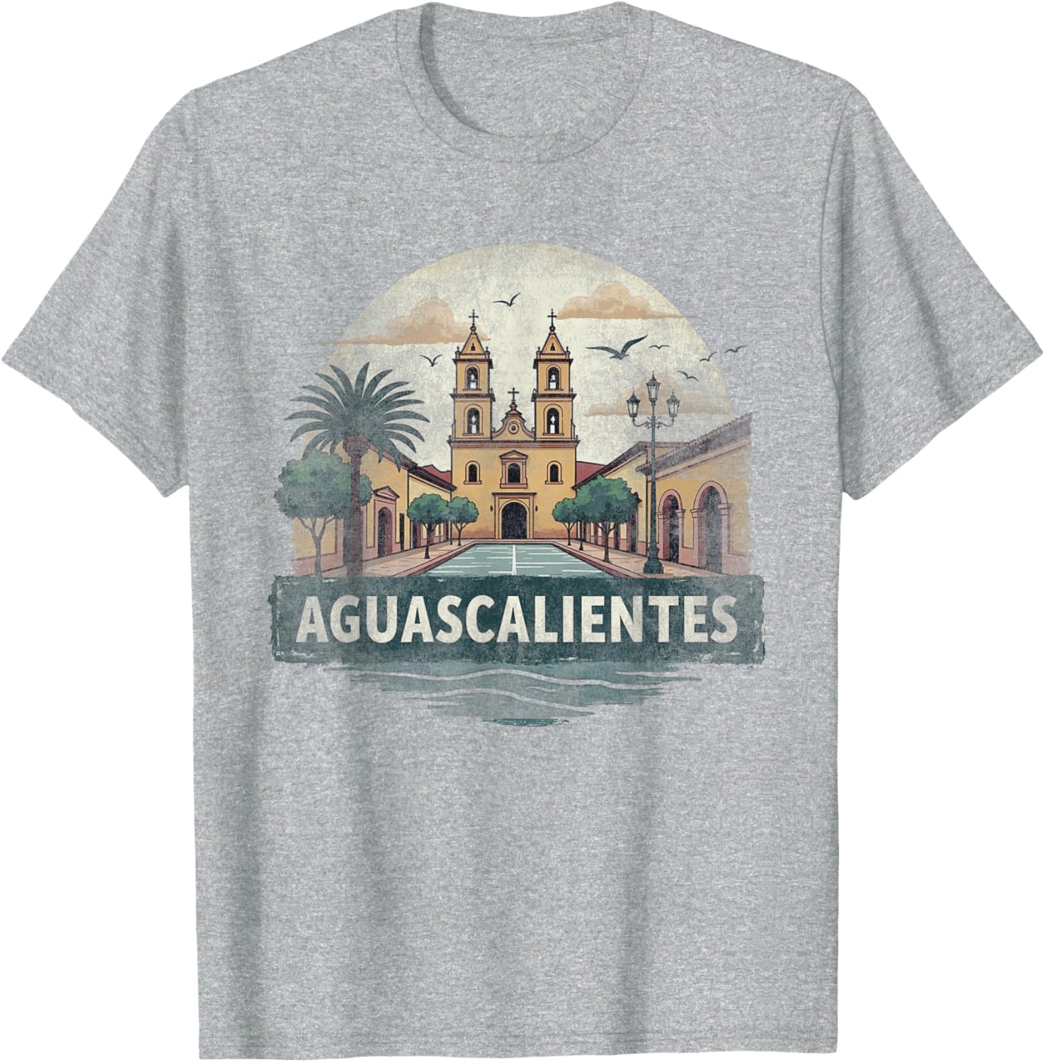 Retro Aguascalientes Landscape T-Shirt Vintage Travel Souvenir Gift - 17
