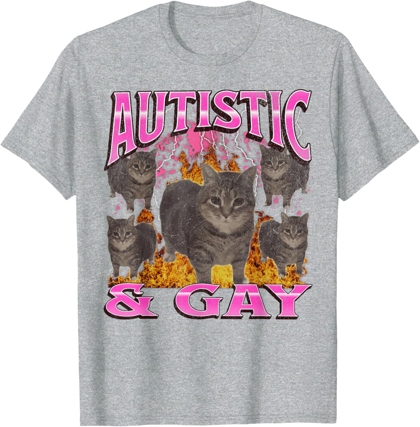 Funny Cat Meme T-Shirt for Autistic and Gay Pride Fans - Unisex Apparel - 2