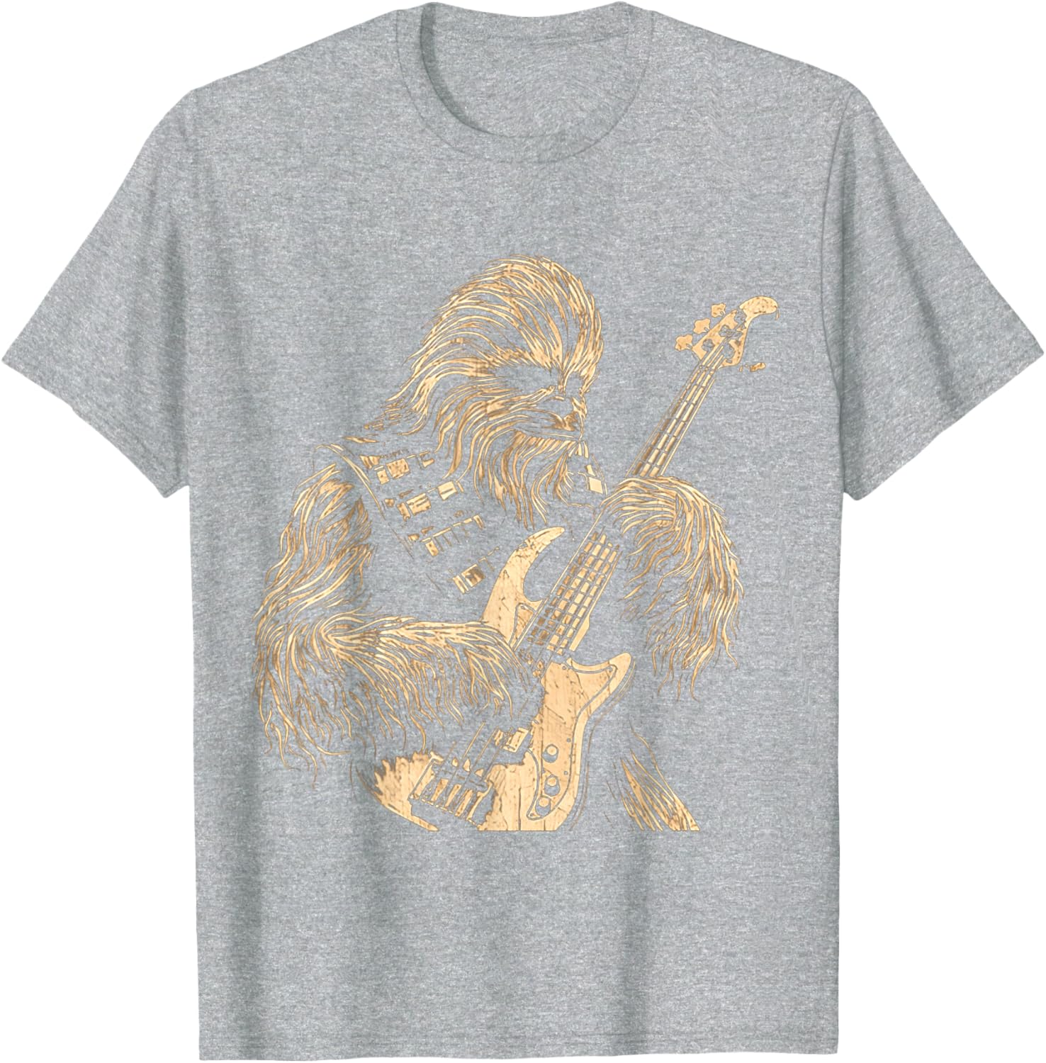 Cute Chewie Playing Bass Guitar Funny Meme T-Shirt for Music Lovers - 5